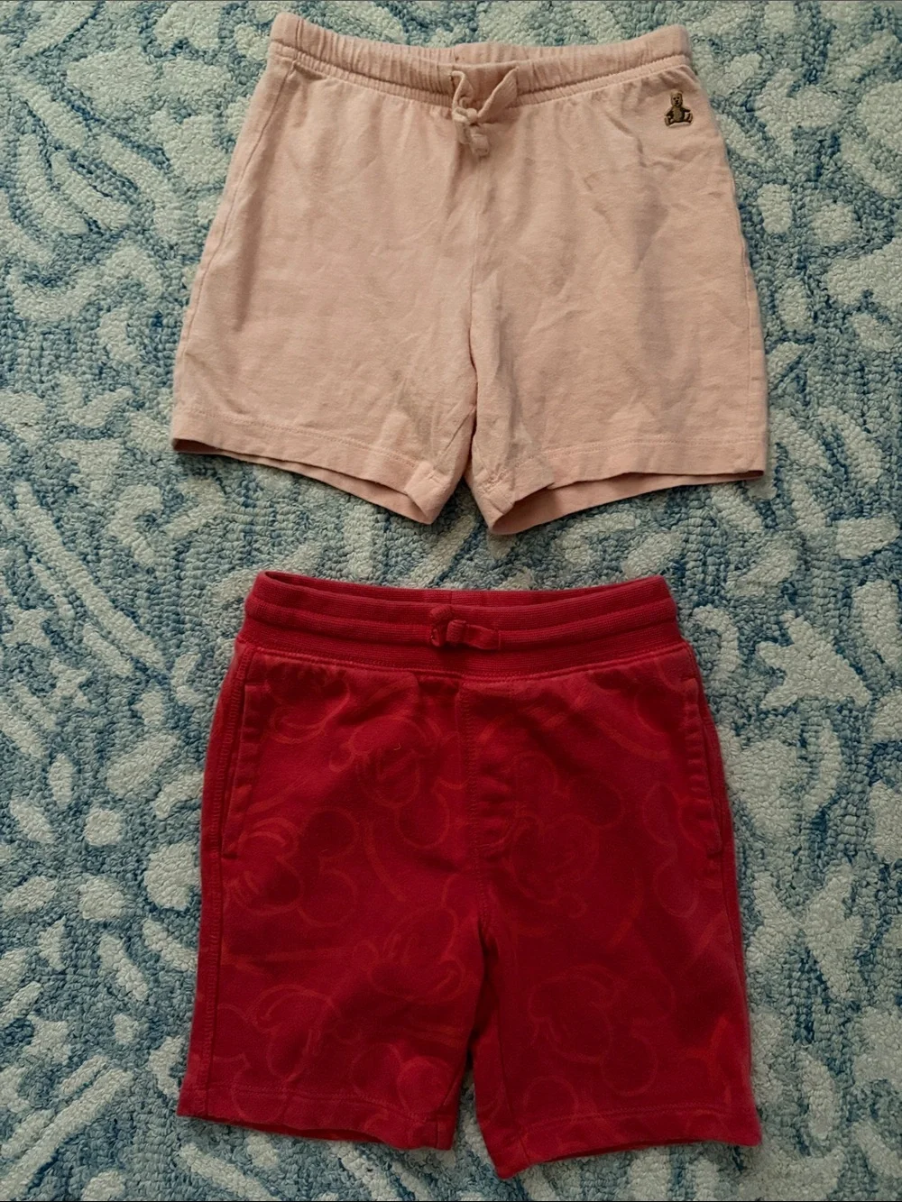 GAP Baby light orange, dark orange Knit Shorts with Elastic Waist